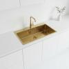 Pure.Sink Luxion Large gold sink 78x50 cm Tapwing with tap hole PLX7850T-60